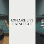 Editorial illustration of generic live roulette and blackjack tables